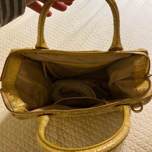 Brahmin Yellow Crocodile Embossed Women's Bag - Picture 9 of 12